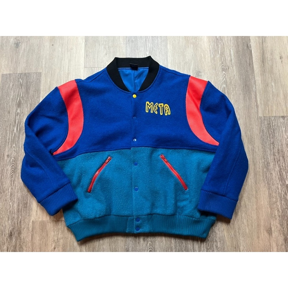 Meta Father LLC Talknow Wool & Leather Varsity Jacket Jose Wong Hypebeast XL